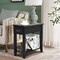 2-Tier End Table Set 2 Pieces with Drawer and Open Shelf for Bedside or Sofa